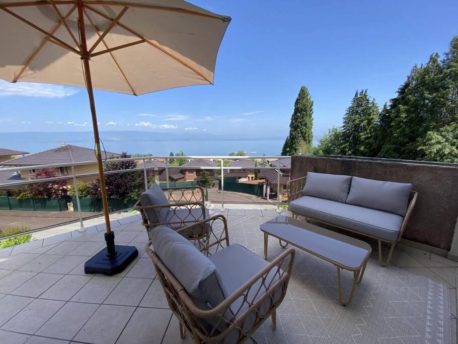 Magnifique Appart Renove Evian Duplex Vue Lac 8 Pers Extérieur photo