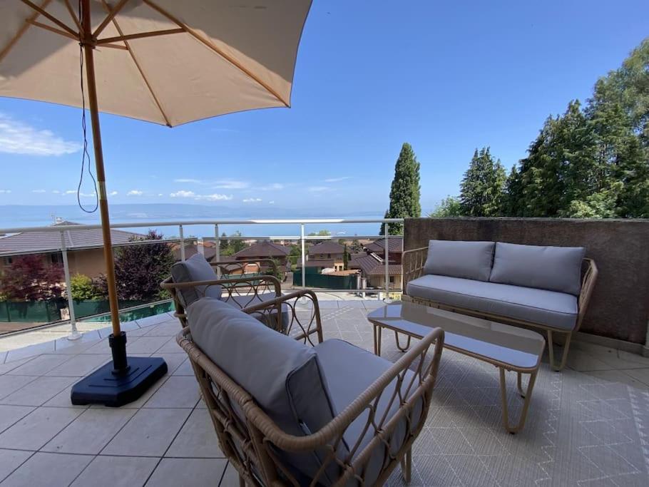 Magnifique Appart Renove Evian Duplex Vue Lac 8 Pers Extérieur photo